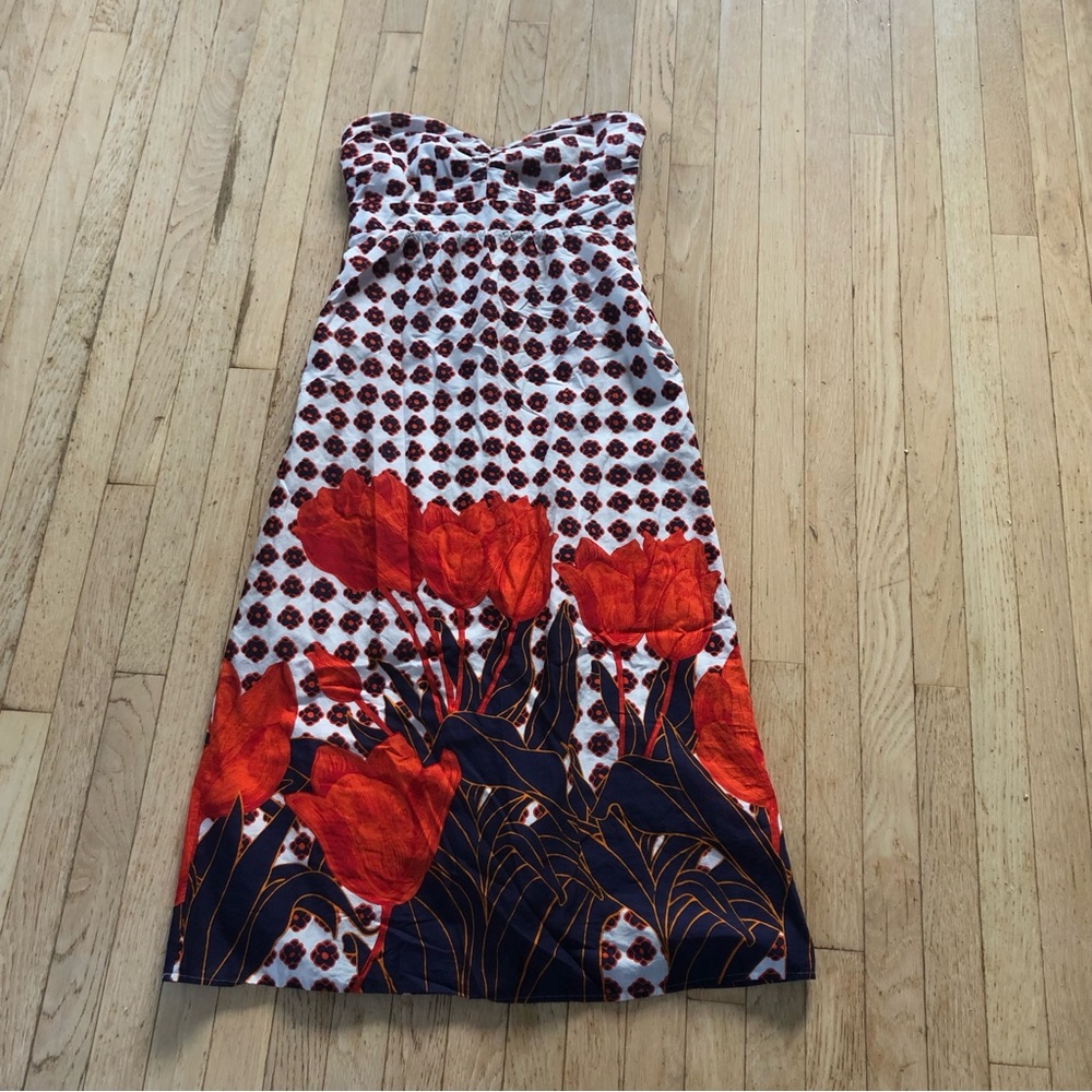 ANTHROPOLOGIE Maeve Tulip Fields Maxi Dress 6